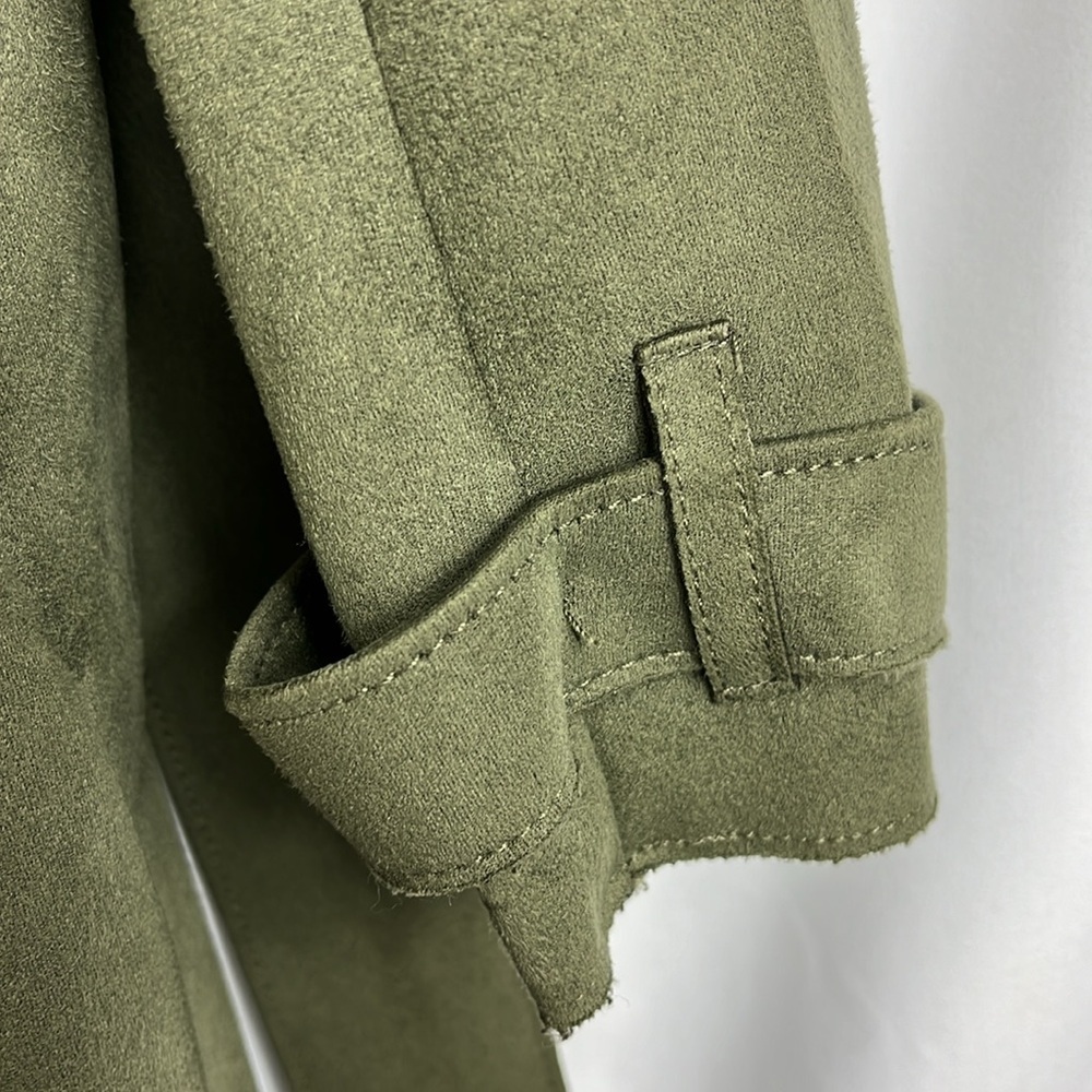 Philosophy faux leather trench belt wrap  Sz M olive green - Picture 8 of 13